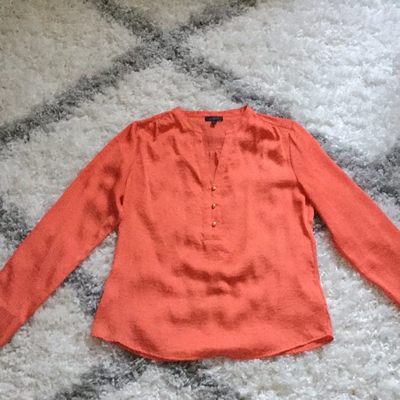 The Limited Tops - The Limited Orange Blouse
